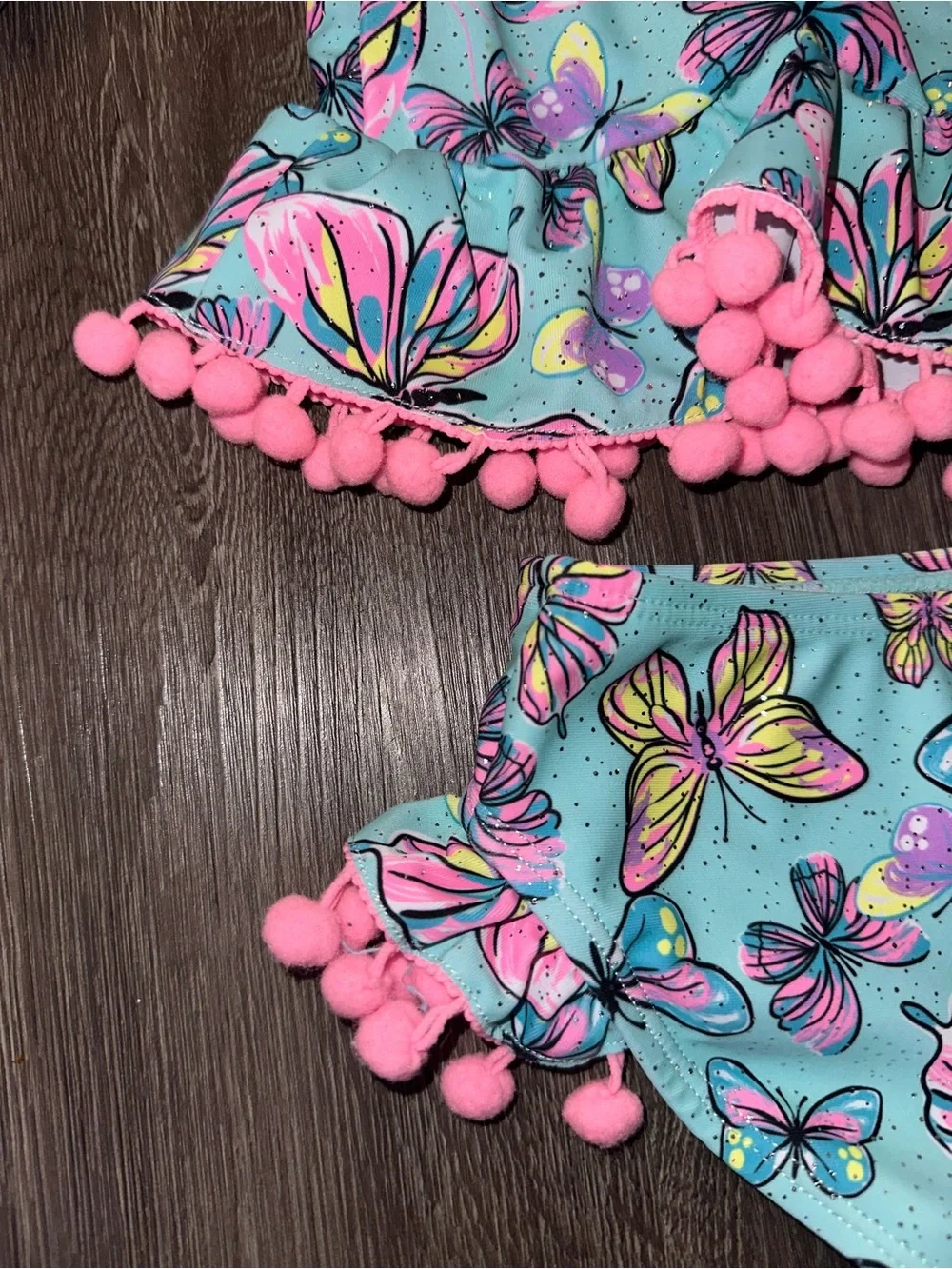 Betsey Johnson Butterfly rashguard swimsuit